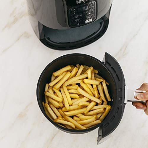 NINJA AF101C, Air Fryer, 3.8L Less Oil Electric Air Frying, Equipped with Crisper Plate + Multi-Layer Rack + Non Stick Basket, Programmable Control Panel, Black, 1550W, (Canadian Version) - Image 4