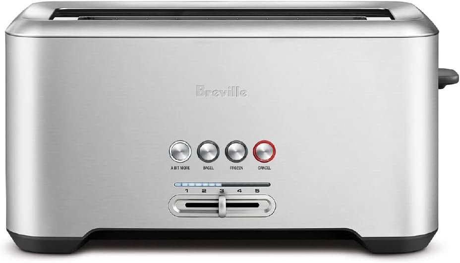 Breville A Bit More 4 Slice Toaster, silver - BTA730XL, 16.1 x 8.1 x 7.6 inches - Image 2