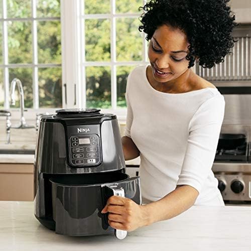 NINJA AF101C, Air Fryer, 3.8L Less Oil Electric Air Frying, Equipped with Crisper Plate + Multi-Layer Rack + Non Stick Basket, Programmable Control Panel, Black, 1550W, (Canadian Version) - Image 5