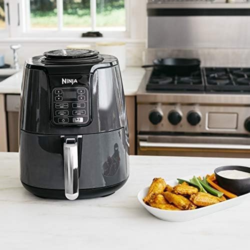 NINJA AF101C, Air Fryer, 3.8L Less Oil Electric Air Frying, Equipped with Crisper Plate + Multi-Layer Rack + Non Stick Basket, Programmable Control Panel, Black, 1550W, (Canadian Version) - Image 6