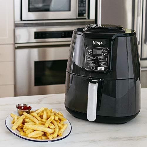 NINJA AF101C, Air Fryer, 3.8L Less Oil Electric Air Frying, Equipped with Crisper Plate + Multi-Layer Rack + Non Stick Basket, Programmable Control Panel, Black, 1550W, (Canadian Version) - Image 7