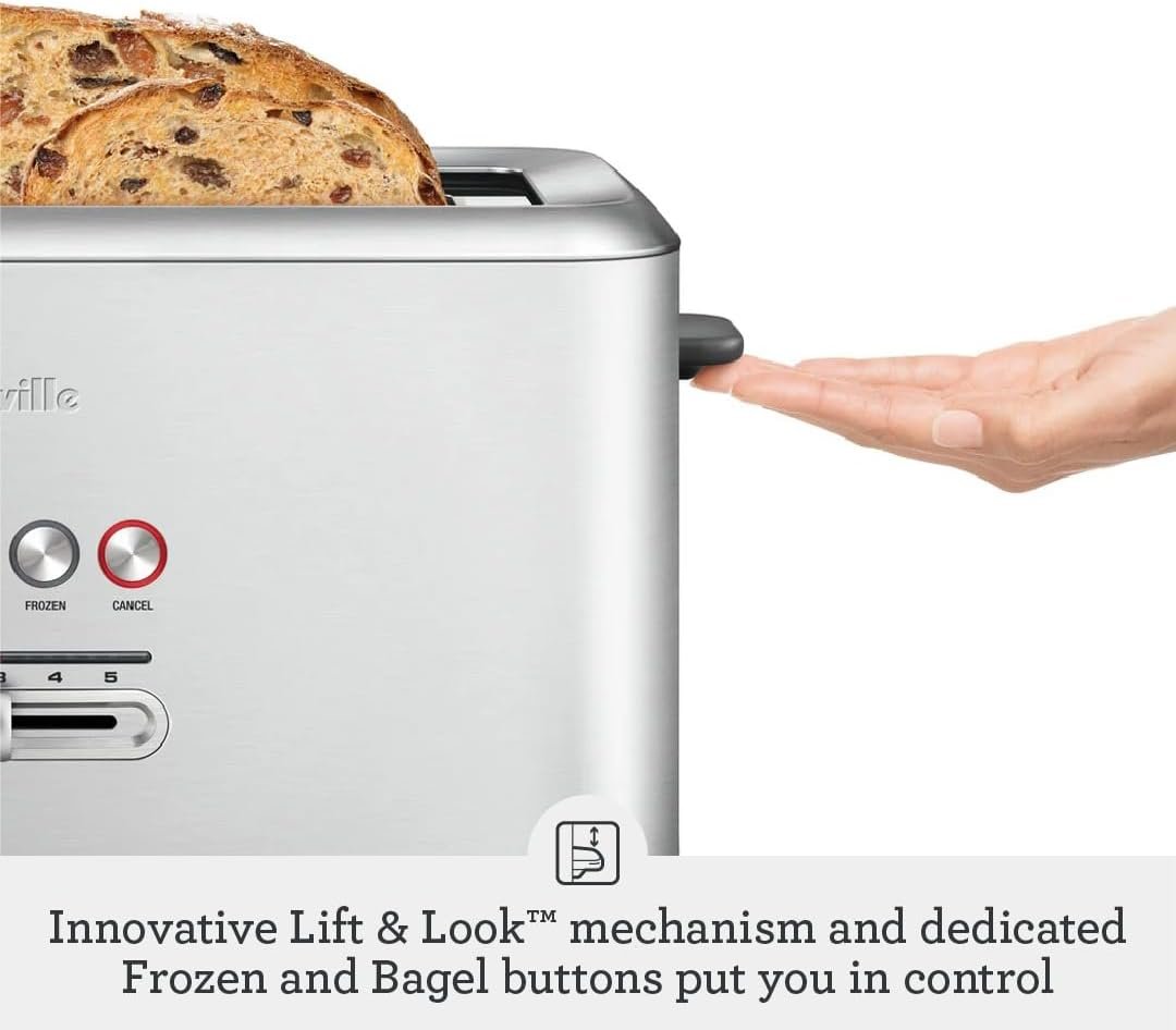 Breville A Bit More 4 Slice Toaster, silver - BTA730XL, 16.1 x 8.1 x 7.6 inches - Image 7