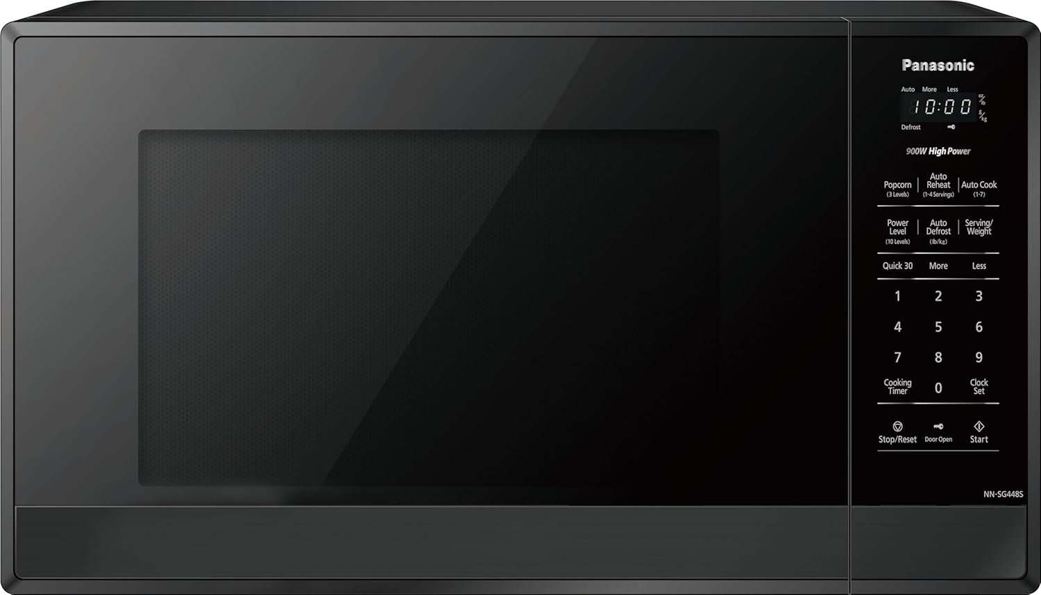 Panasonic NNSG448SC Compact 900 W High Power Microwave Oven, 7 Auto Cook Menus, Child Lock, Black Stainless - Image 2