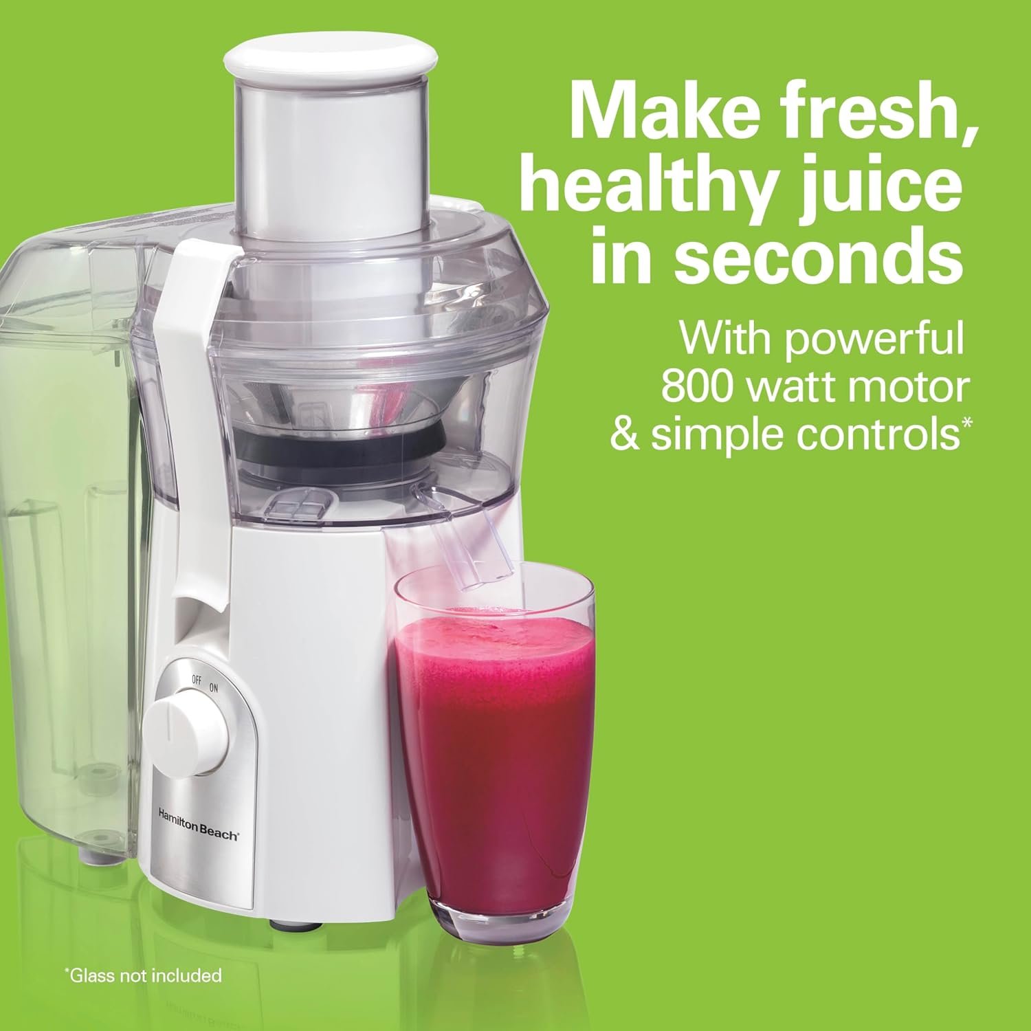 Hamilton Beach Big Mouth 800 Watt Juice Extractor, White, 67702 - Image 3
