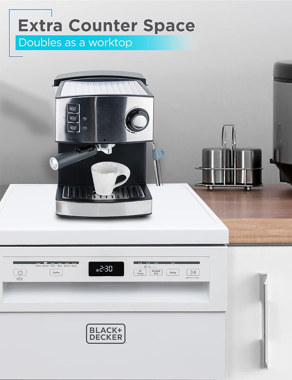 BLACK+DECKER BPD8W Portable Dishwasher, White - Image 7