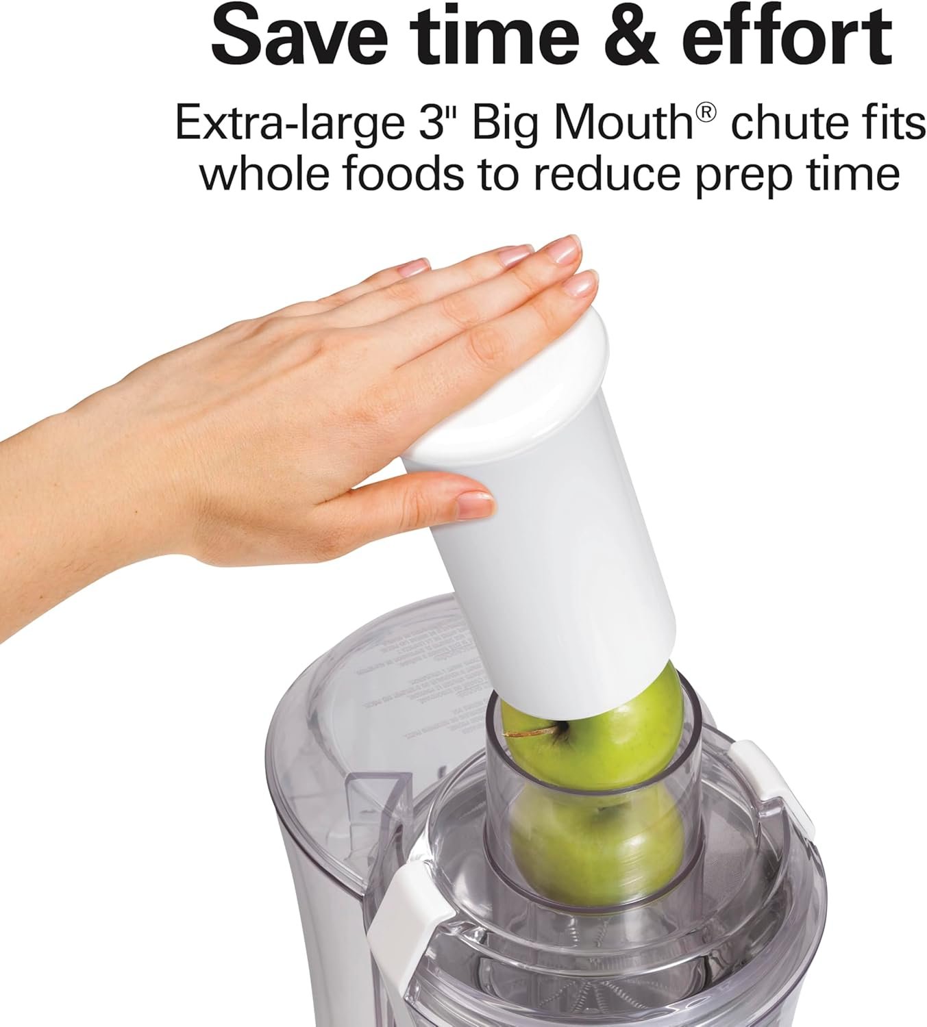 Hamilton Beach Big Mouth 800 Watt Juice Extractor, White, 67702 - Image 4