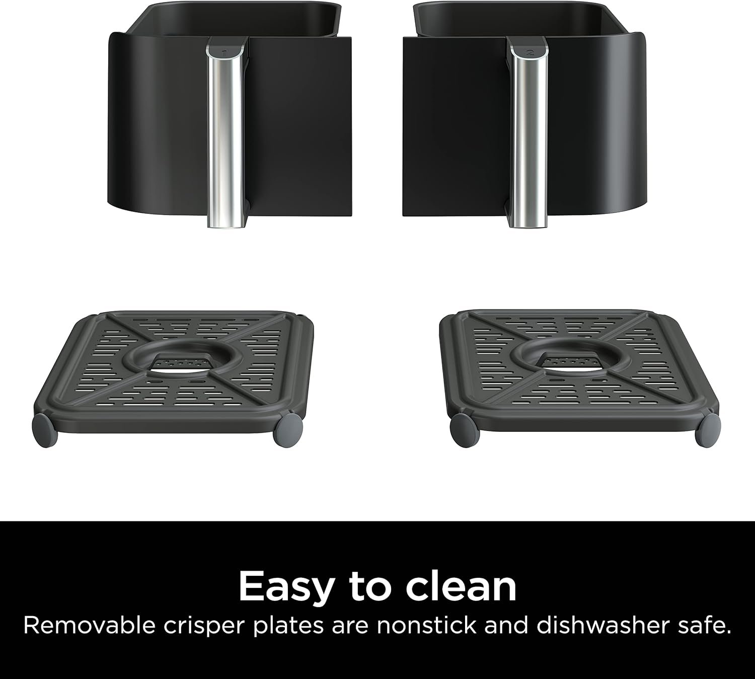 Ninja Foodi DZ090C 5-in-1, 6-qt. 2-Basket Air Fryer with DualZone Technology, Black - Image 12