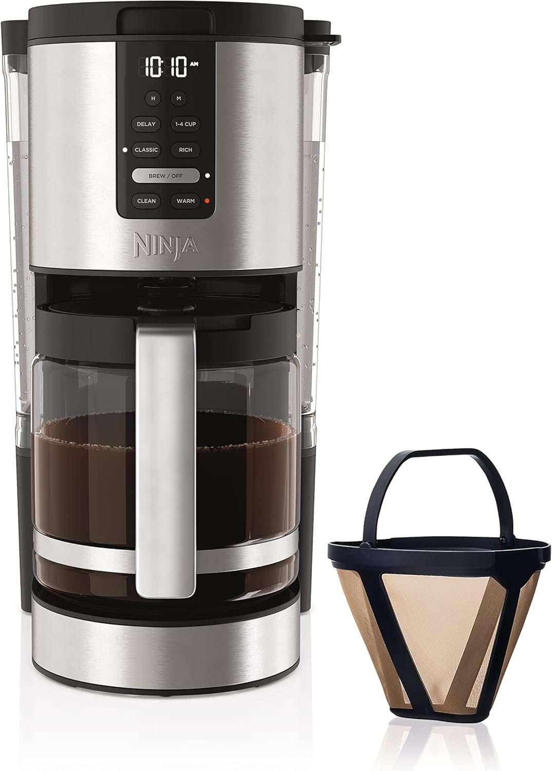 Ninja DCM200C Programmable XL 14-Cup Coffee Maker, 14-Cup Glass Carafe, With Permanent Filter, Stainless Steel, Silver - Image 2