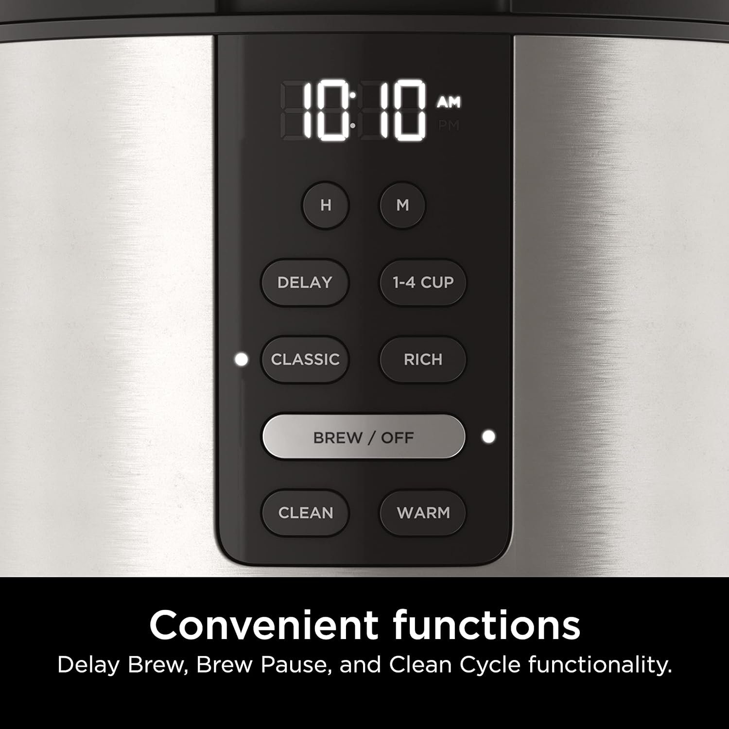 Ninja DCM200C Programmable XL 14-Cup Coffee Maker, 14-Cup Glass Carafe, With Permanent Filter, Stainless Steel, Silver - Image 10