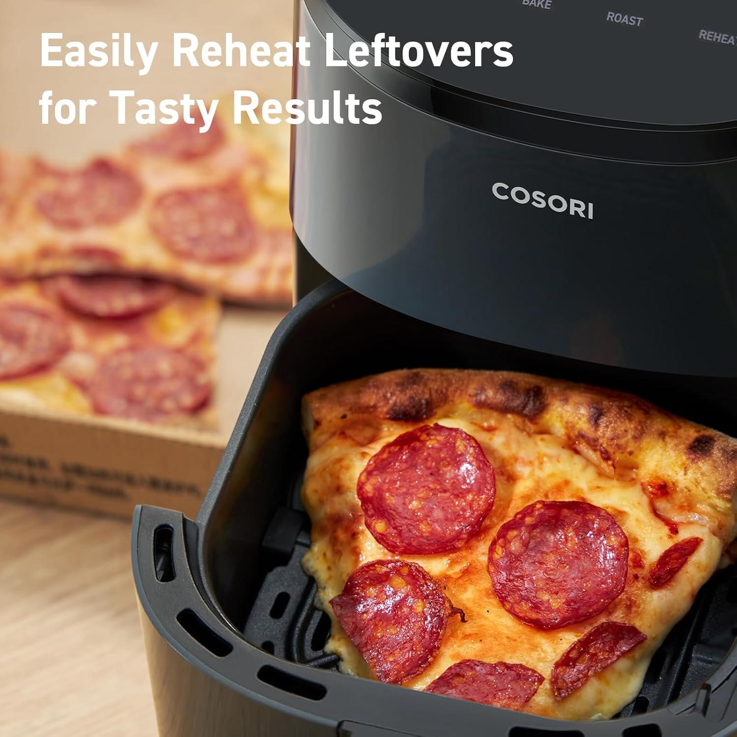 COSORI Air Fryer 2.1 Qt, 4-in-1 Mini Airfryer Oven, Bake, Roast, Reheat, Space-saving & Low-noise, Nonstick and Dishwasher Safe Basket, 97% Less Oil 30 In-App Recipes, Gray - Image 7