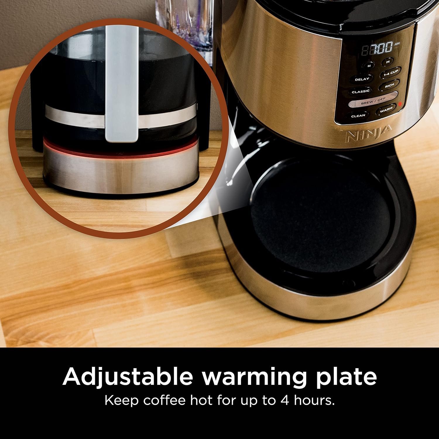 Ninja DCM200C Programmable XL 14-Cup Coffee Maker, 14-Cup Glass Carafe, With Permanent Filter, Stainless Steel, Silver - Image 6