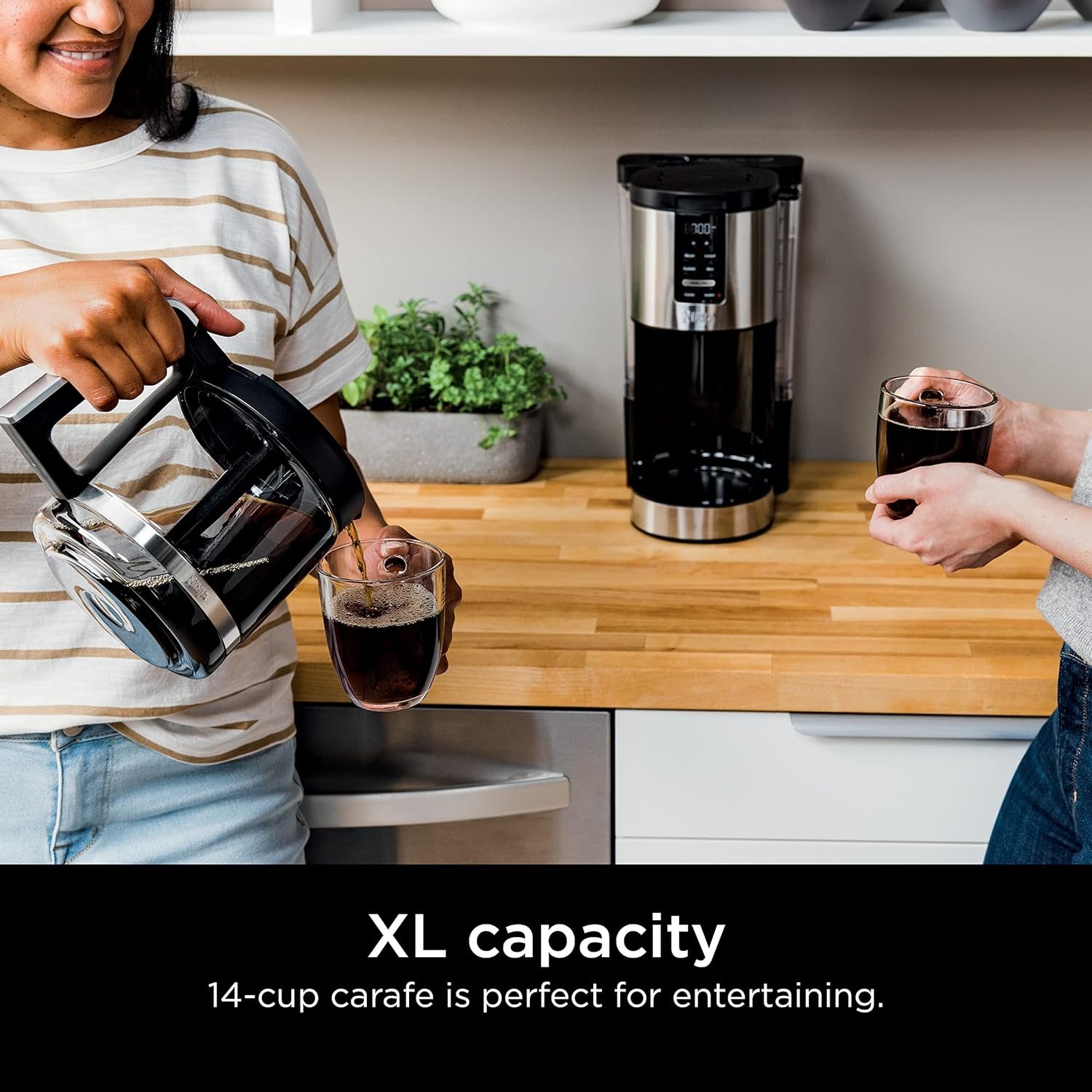 Ninja DCM200C Programmable XL 14-Cup Coffee Maker, 14-Cup Glass Carafe, With Permanent Filter, Stainless Steel, Silver - Image 7