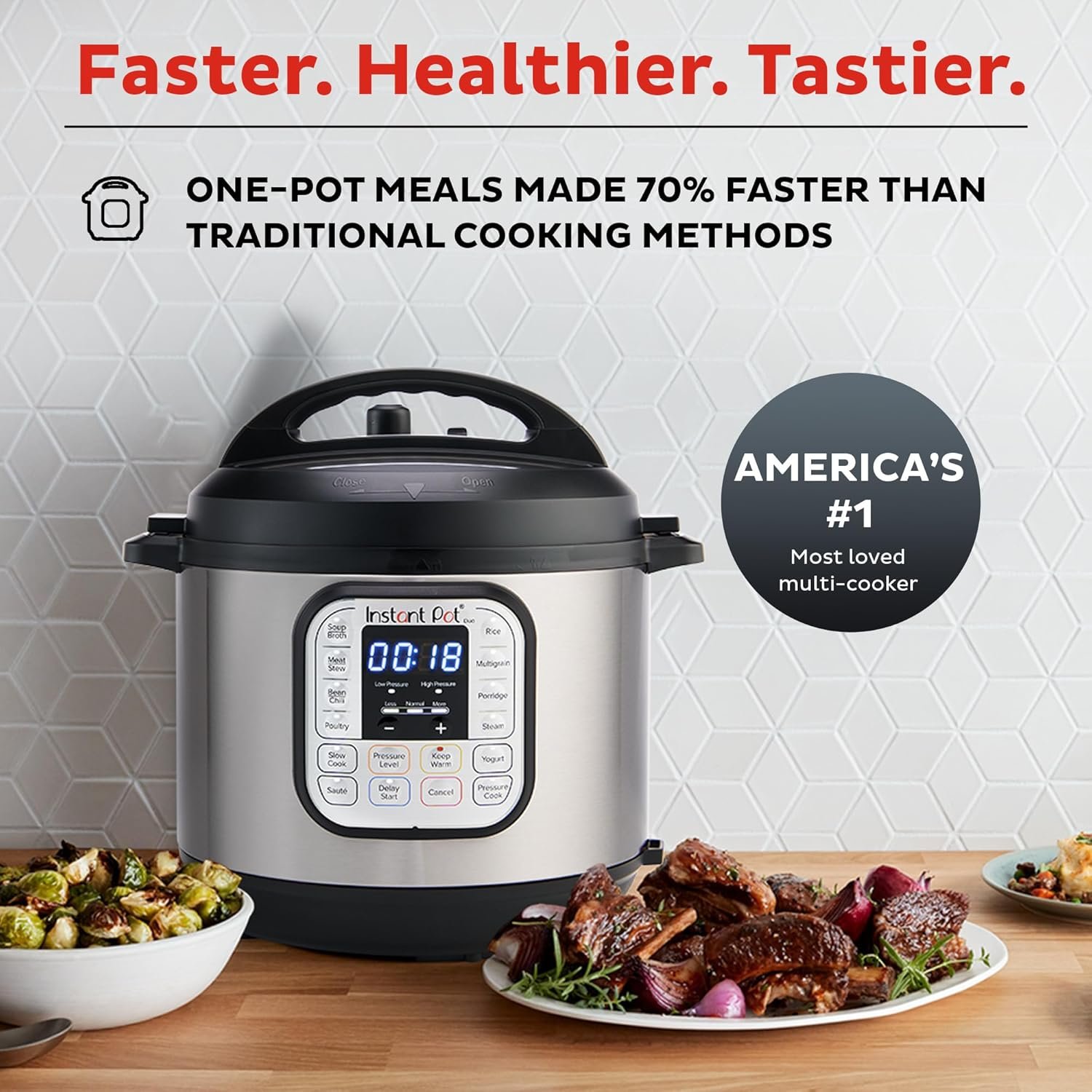 Instant Pot Duo 7-in-1 Electric Pressure Cooker, Slow Cooker, Rice Cooker, Steamer, Saute, Yogurt Maker, Warmer & Sterilizer, Includes App With Over 800 Recipes, Stainless Steel, 6 Quart - Image 6