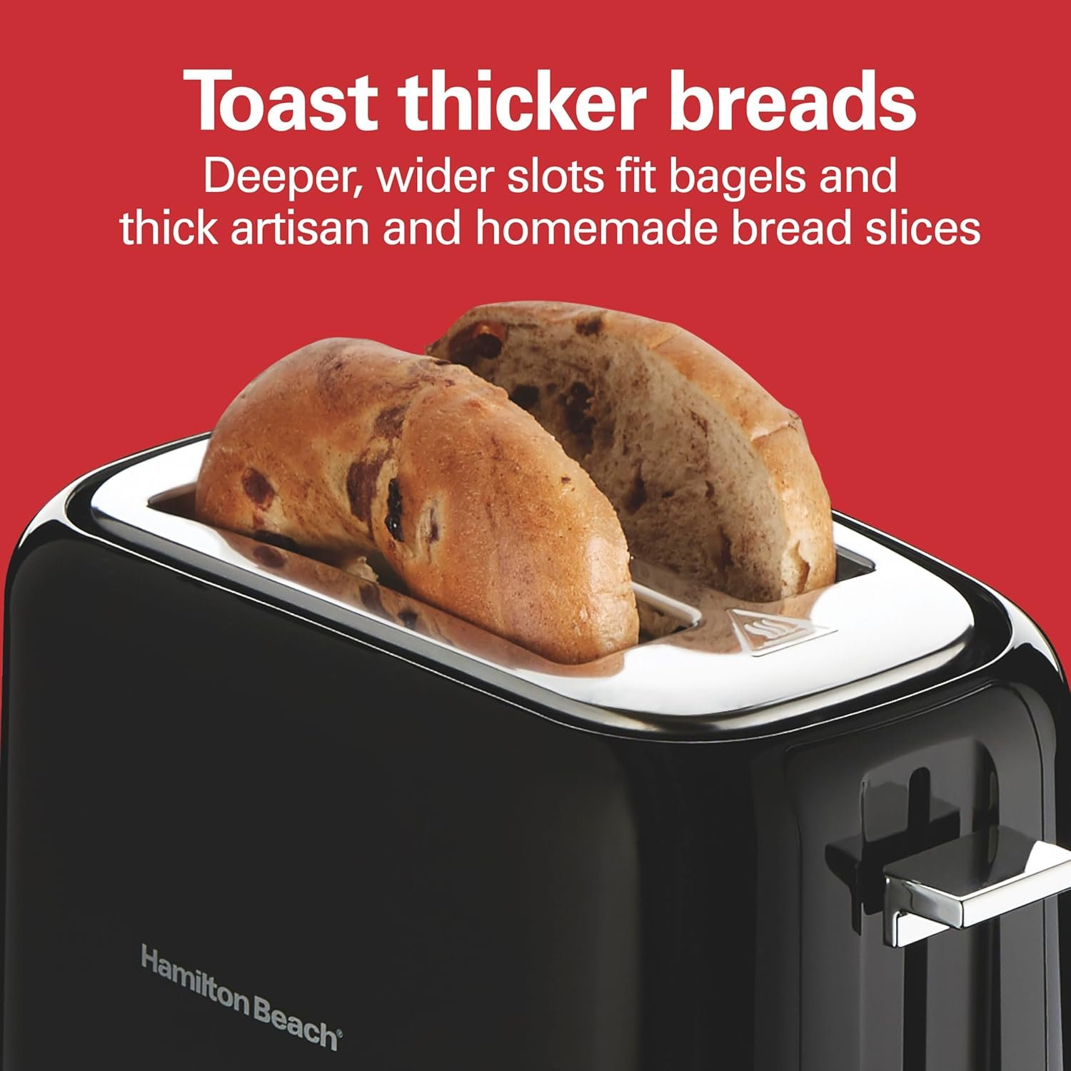 Hamilton Beach 22217F 2-Slice Toaster, Black - Image 4