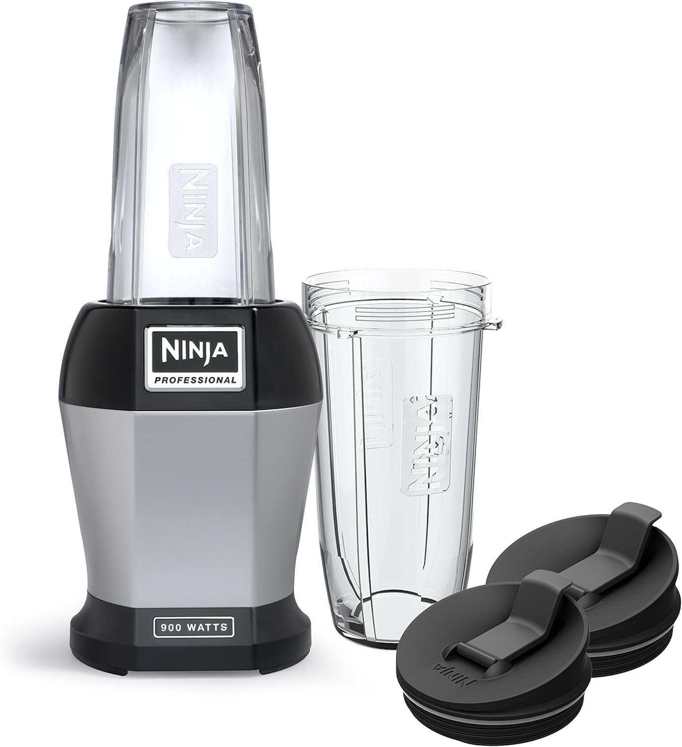 Ninja BL450C, Nutri Pro Personal Blender For Juices, Shakes & Smoothies, 18 and 24 Oz cups, Black/Silver, 900W (Canadian Version) - Image 2
