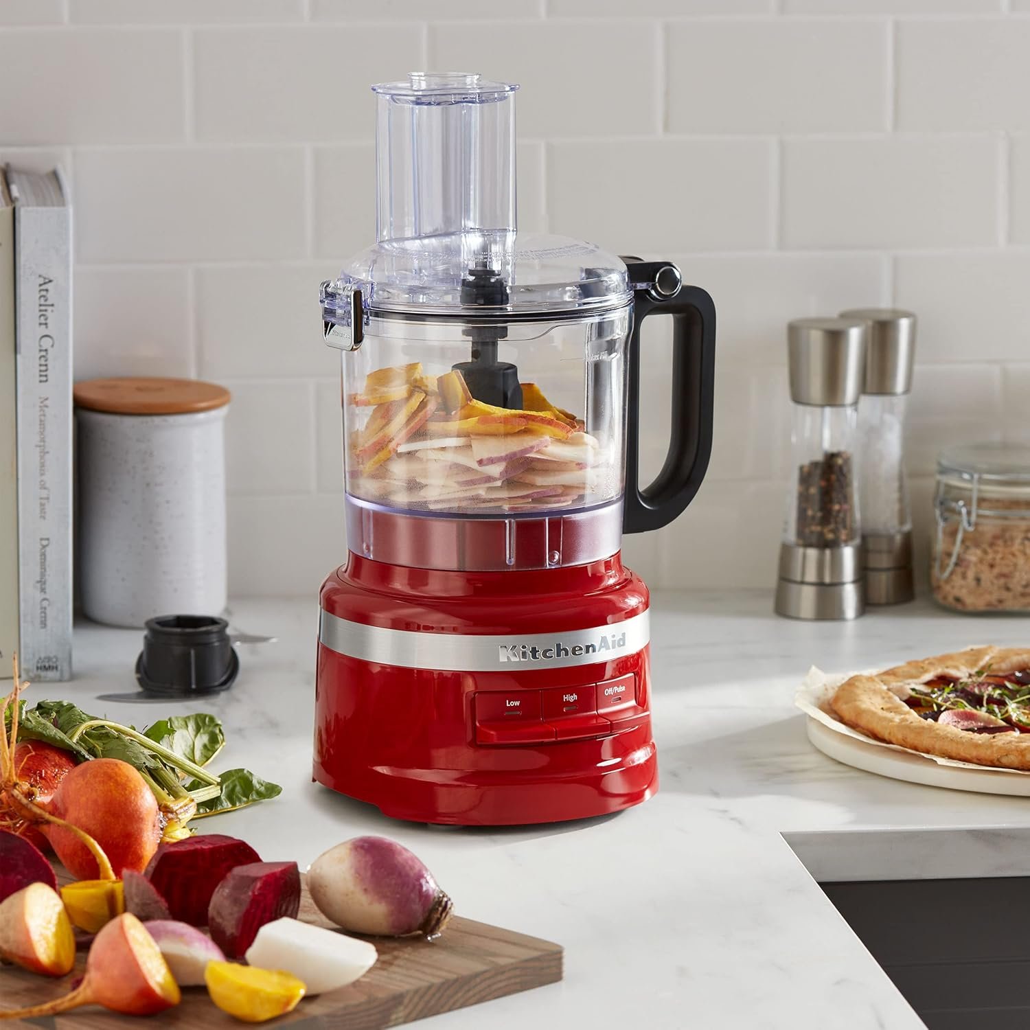 KitchenAid-KFP0718ER-7-Cup-Food-Processor-Chop,-Puree,-Shred-and-Slice Empire-Red - Image 6