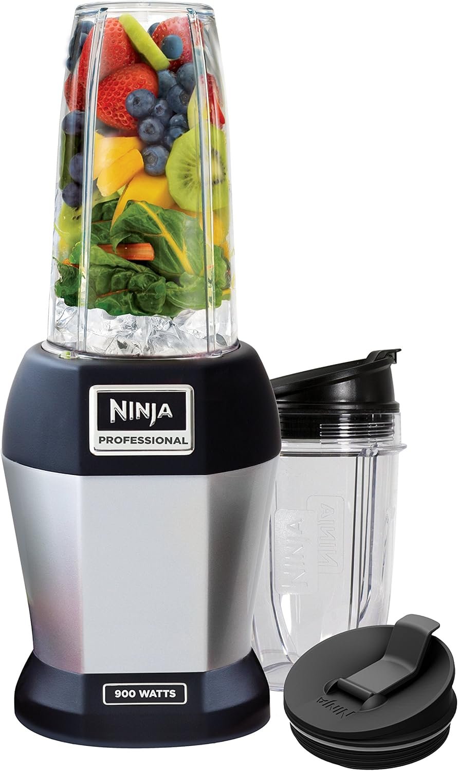Ninja BL450C, Nutri Pro Personal Blender For Juices, Shakes & Smoothies, 18 and 24 Oz cups, Black/Silver, 900W (Canadian Version) - Image 3