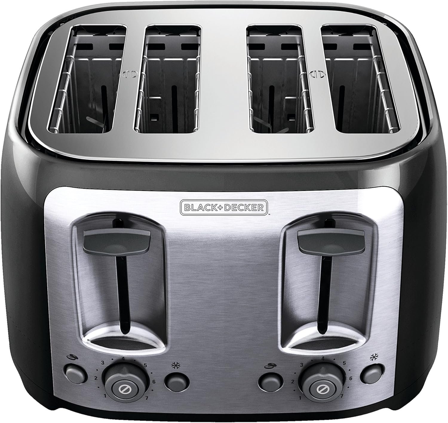 BLACK+DECKER Toaster 4 Slice, Classic Oval, Black with Stainless Steel Accents, TR1478BD - Image 8