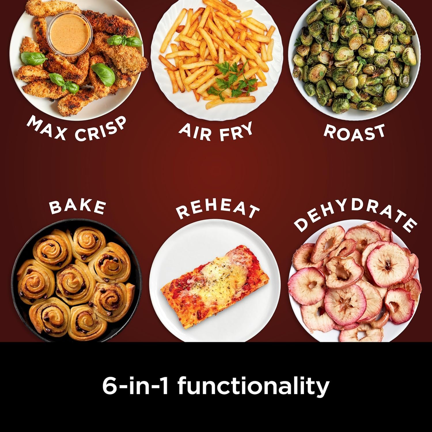 Ninja Air Fryer Pro XL 6-in-1 with 6.5 QT Capacity, Max Crisp, Air Fry, Air Roast, Bake, Reheat, Dehydrate, Max Crisp Technology with 450F, Grey, AF181C (Canadian Version) - Image 5