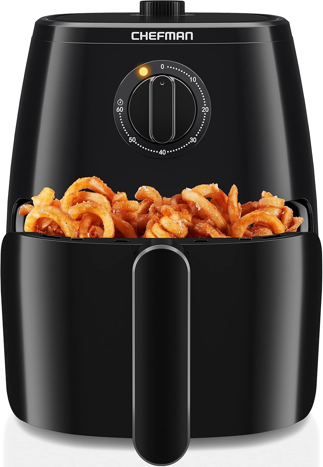 Chefman TurboFry 5-Quart Air Fryer, Dishwasher Safe Basket & Tray, Use Little to No Oil For Healthy Food, 60 Minute Timer, Fry Healthier Meals Fast, Heat And Power Indicator Light, Temp Control, Black - Image 2