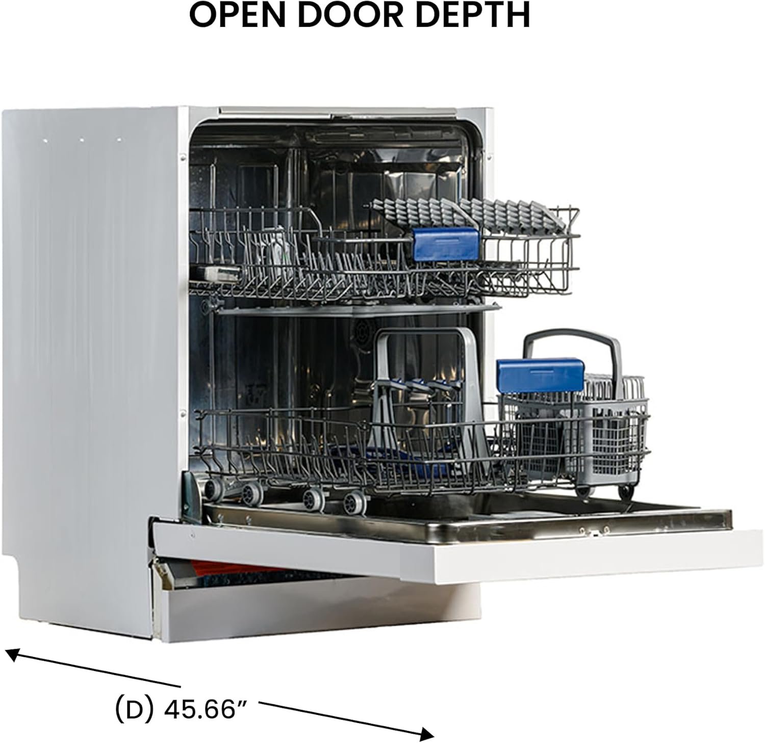 Equator-Europe 24" Built in 14 place Dishwasher with 8 Wash Programs (White) - Image 5