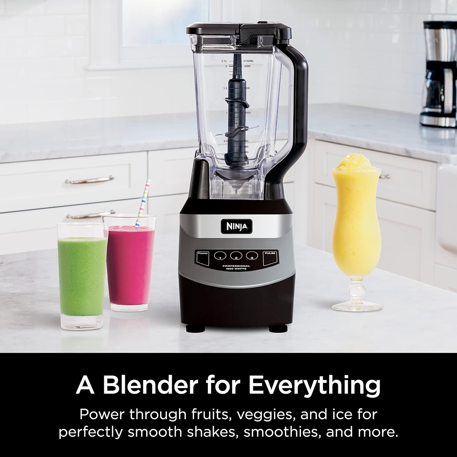 Ninja NJ601AMZ Professional Blender with 1000-Watt Motor & 72 oz Dishwasher-Safe Total Crushing Pitcher for Smoothies, Shakes & Frozen Drinks, Black - Image 3