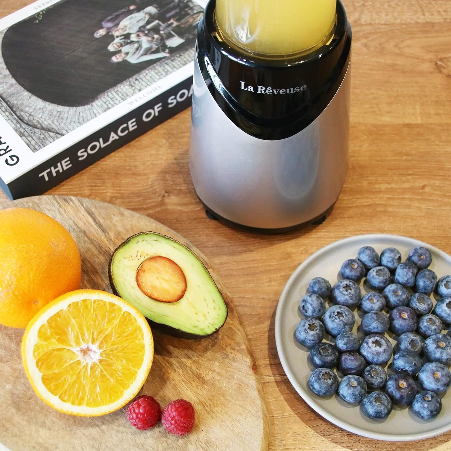 La Reveuse Smoothies Blender Personal Size 300 Watts with 2 Pieces 18 oz BPA Free Portable Travel Sports Bottles (Silver 2 Cups) - Image 6