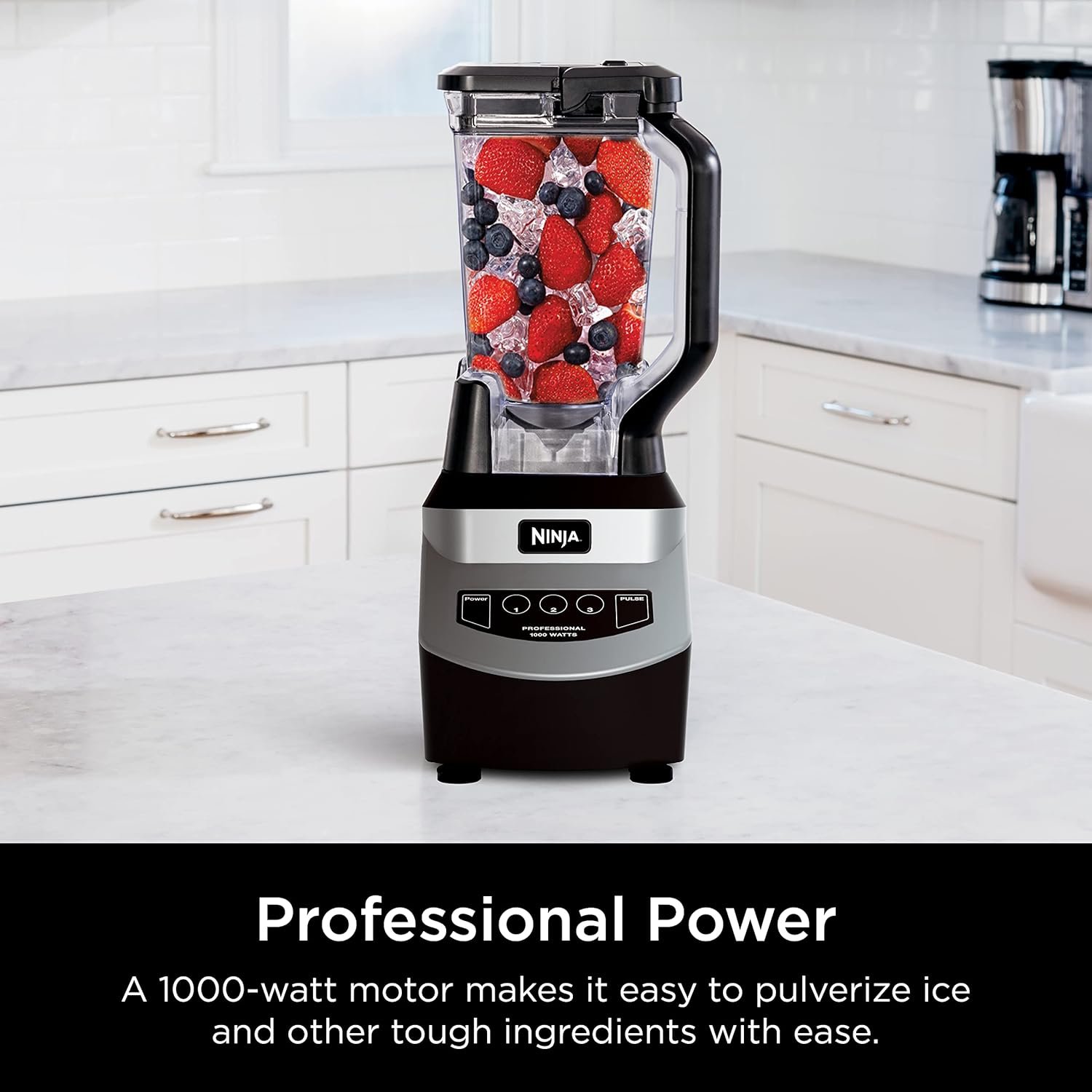 Ninja NJ601AMZ Professional Blender with 1000-Watt Motor & 72 oz Dishwasher-Safe Total Crushing Pitcher for Smoothies, Shakes & Frozen Drinks, Black - Image 6