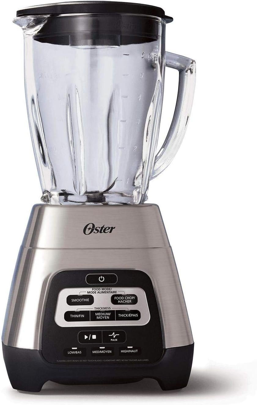 Oster Texture Select Master Series Blender with 6-Cup Glass Jar, Chrome - Image 2