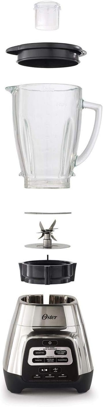 Oster Texture Select Master Series Blender with 6-Cup Glass Jar, Chrome - Image 9