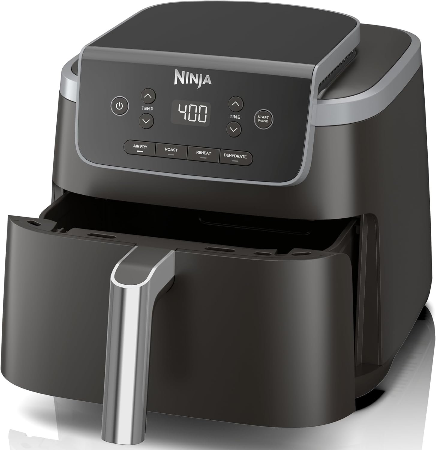 Ninja Air Fryer Pro 4-in-1 with 5 QT Capacity, Air Fry, Roast, Reheat, Dehydrate, Air Crisp Technology with 400F for hot, crispy results in just minutes, Nonstick Basket & Crisper Plate, Grey, AF141 - Image 2