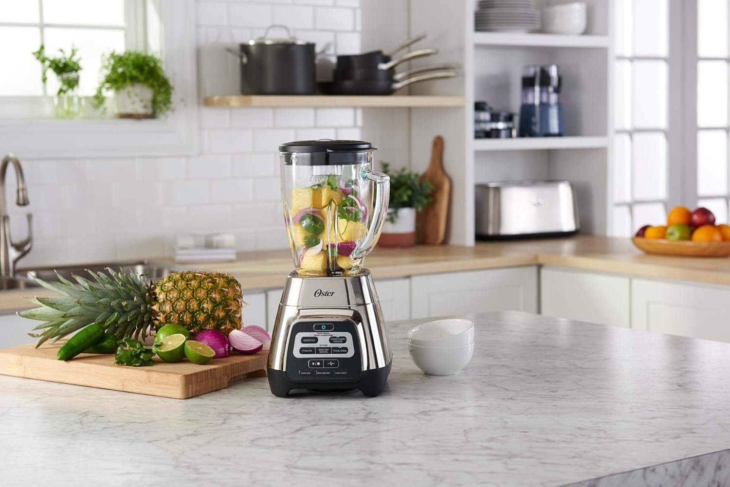 Oster Texture Select Master Series Blender with 6-Cup Glass Jar, Chrome - Image 7