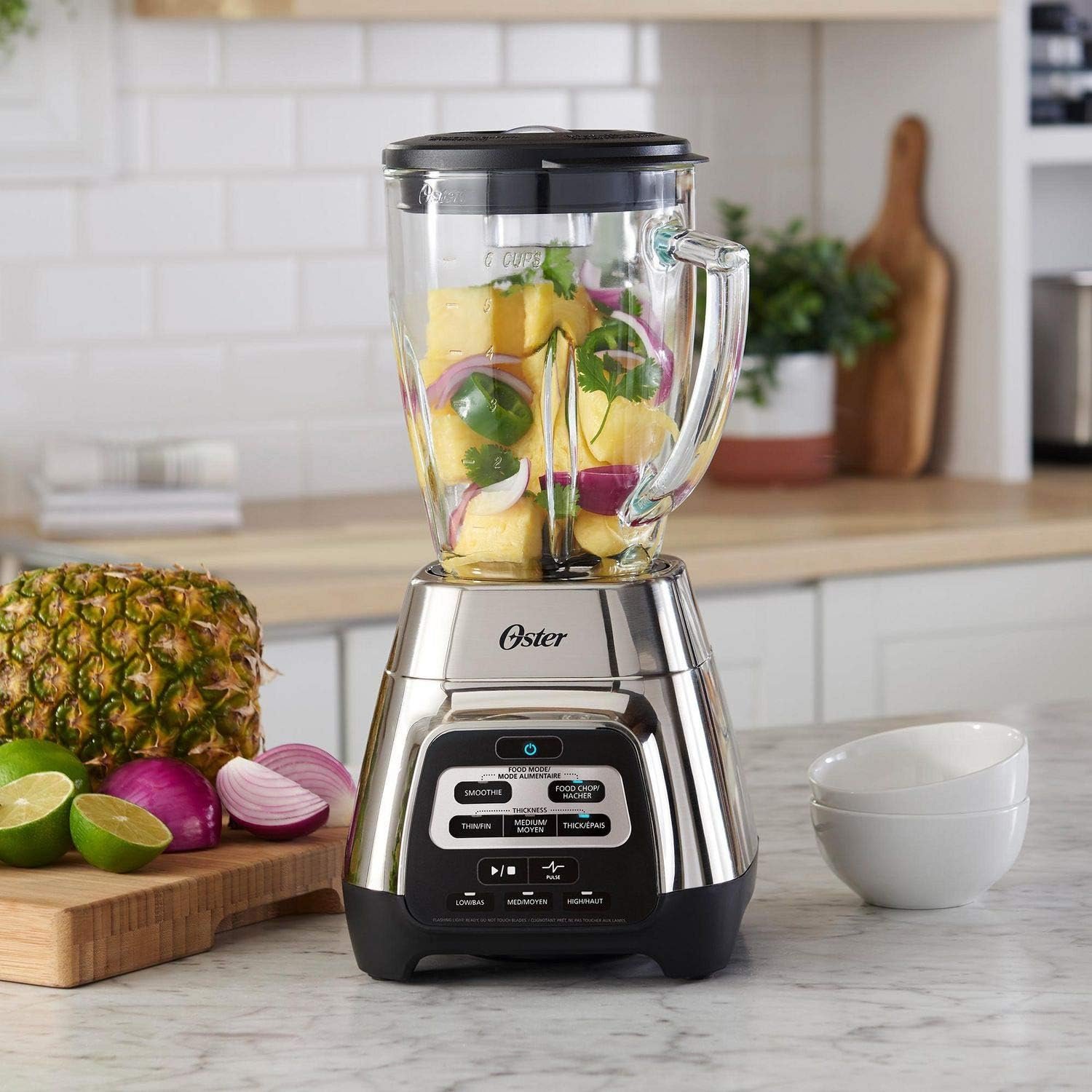 Oster Texture Select Master Series Blender with 6-Cup Glass Jar, Chrome - Image 3