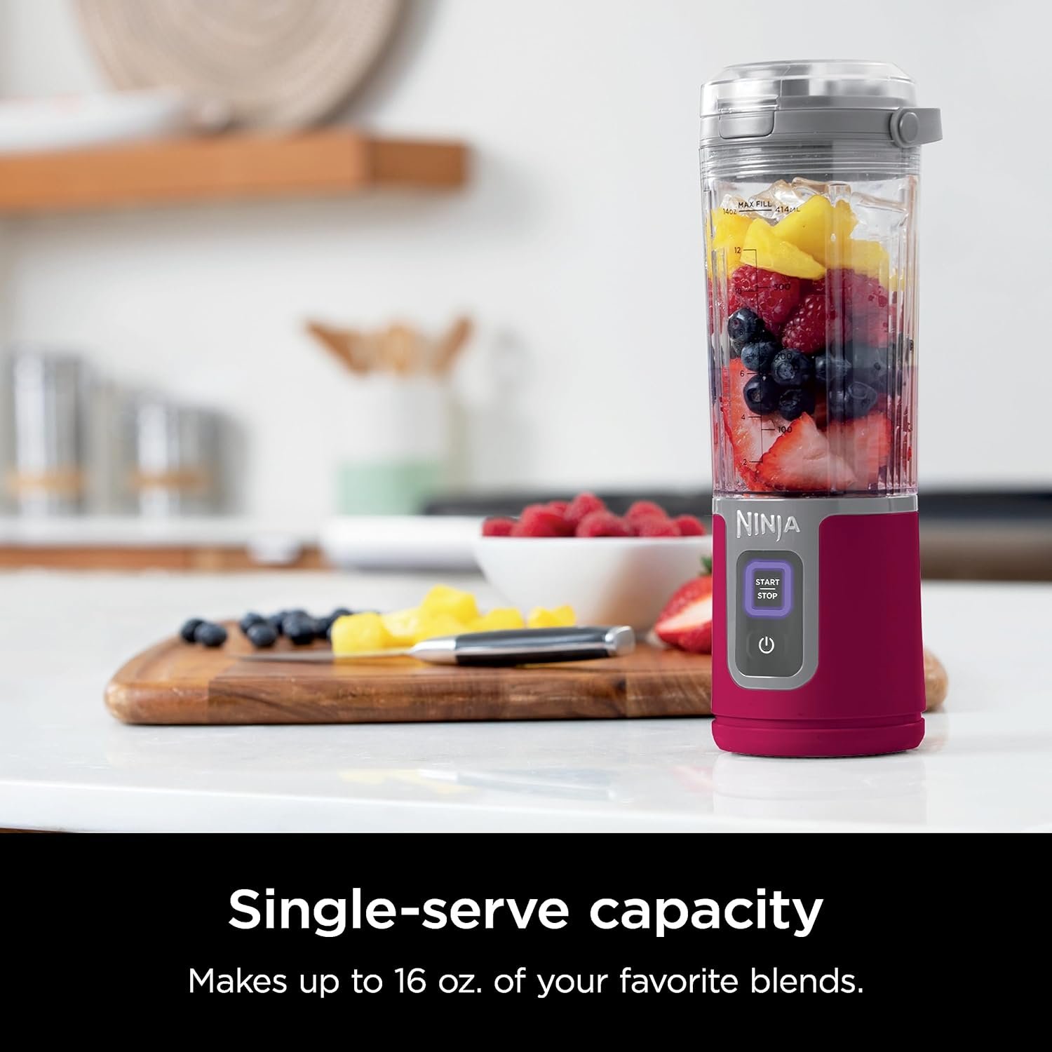 Ninja Blast Portable Blender, Cordless, 16oz. Vessel, Personal Blender for Shakes & Smoothies, BPA Free, Leakproof Lid & Sip Spout, USB-C Rechargeable, Dishwasher Safe Parts, Black, BC100BKC - Image 4