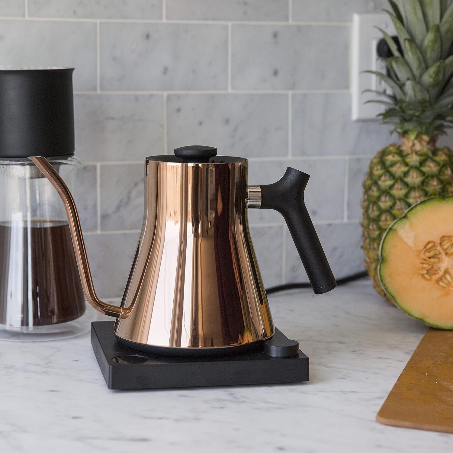 Fellow Stagg EKG Electric Gooseneck Kettle - Pour-Over Coffee and Tea Pot, Stainless Steel, Quick Heating, Polished Copper, 0.9 Liter - Image 6