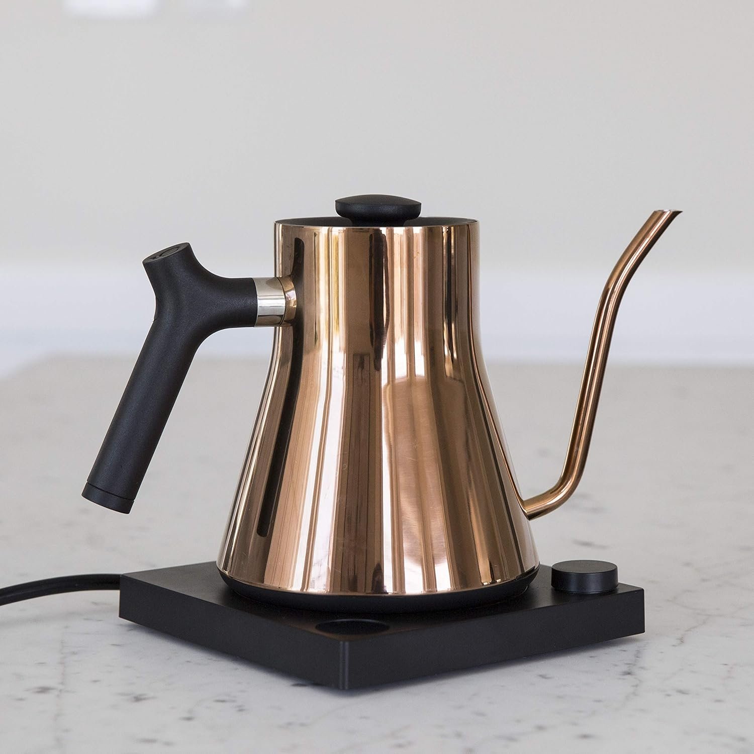 Fellow Stagg EKG Electric Gooseneck Kettle - Pour-Over Coffee and Tea Pot, Stainless Steel, Quick Heating, Polished Copper, 0.9 Liter - Image 7