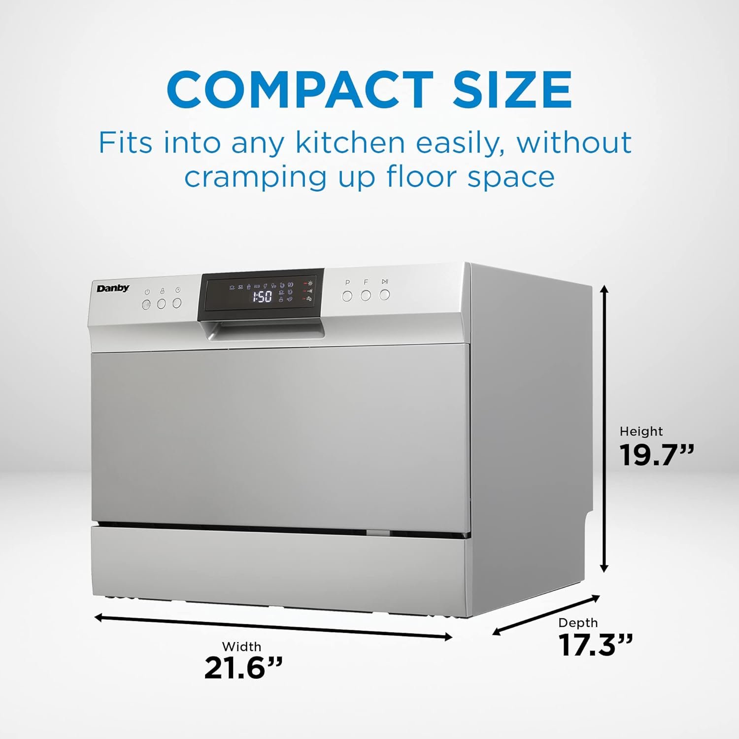 Danby DDW631SDB Portable Countertop Dishwasher with 6 place Settings and Silverware Basket, LED Display, Energy Star, Silver - Image 13