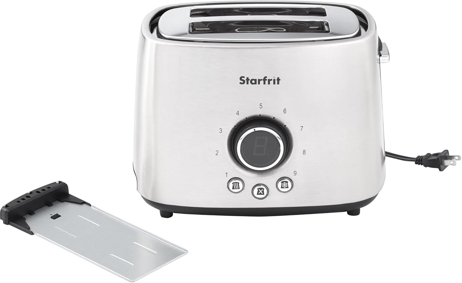 Starfrit Electric Toaster - 2-Slice - 9 Adjustable Toasting Settings - Stainless Steel - 800W - Image 4
