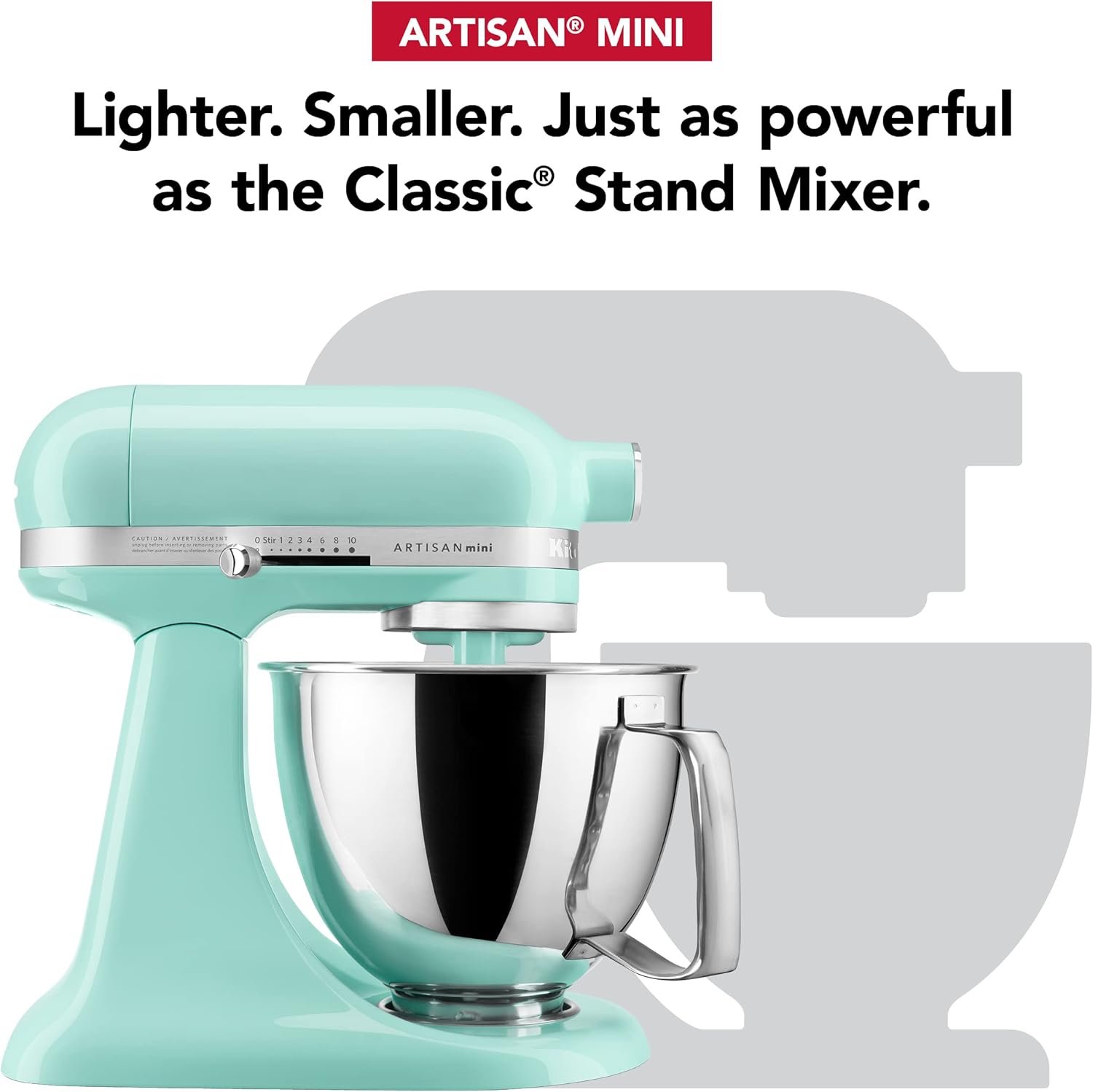 KitchenAid Artisan Mini 3.5 Quart Tilt-Head Stand Mixer - KSM3316X - Ice - Image 4