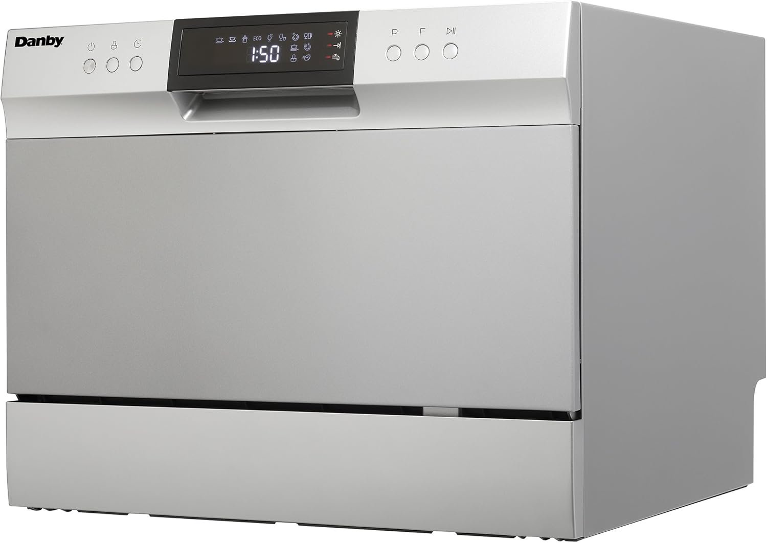 Danby DDW631SDB Portable Countertop Dishwasher with 6 place Settings and Silverware Basket, LED Display, Energy Star, Silver - Image 4