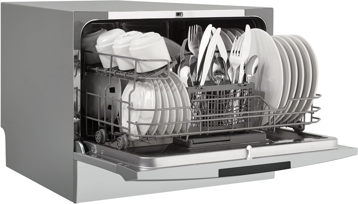 Danby DDW631SDB Portable Countertop Dishwasher with 6 place Settings and Silverware Basket, LED Display, Energy Star, Silver - Image 11