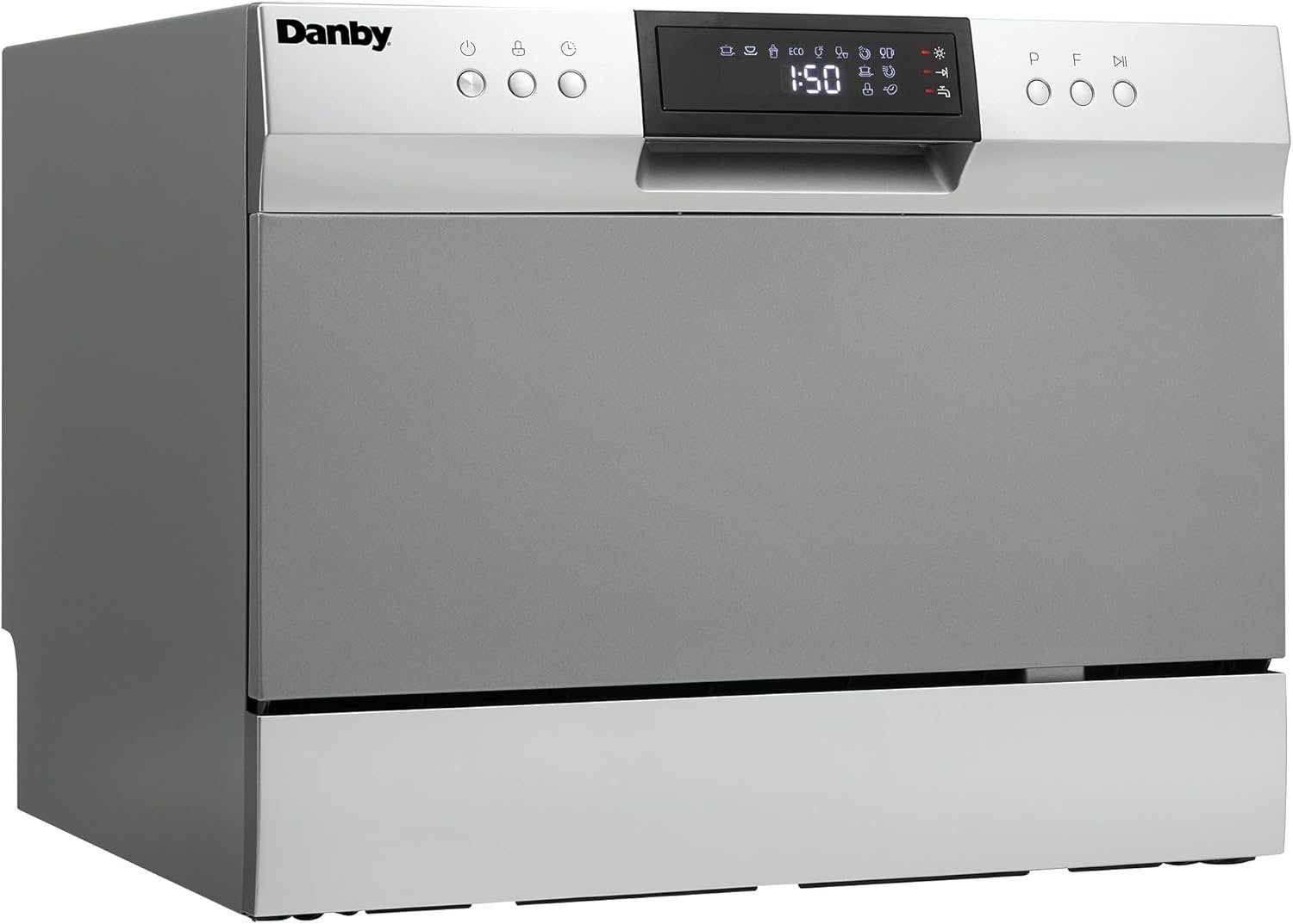 Danby DDW631SDB Portable Countertop Dishwasher with 6 place Settings and Silverware Basket, LED Display, Energy Star, Silver - Image 3