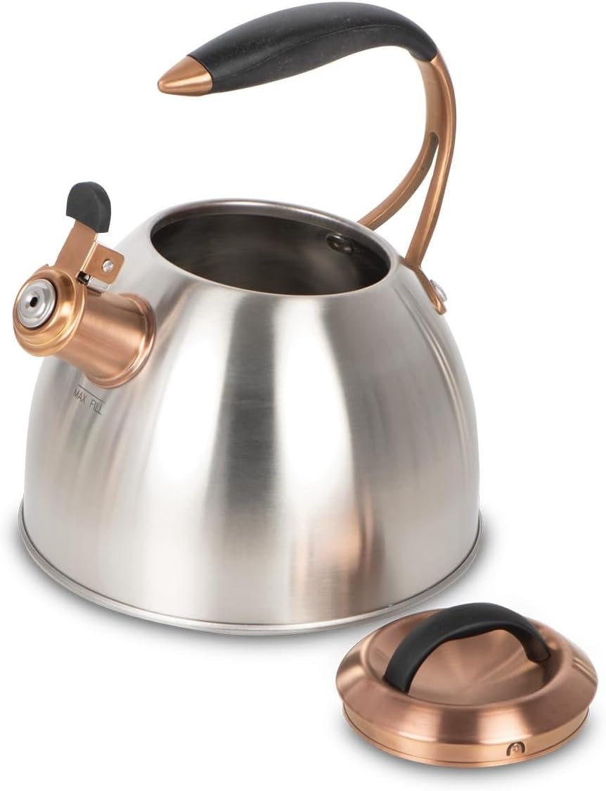 Cuisinart Stovetop Whistling Kettle, Stainless Steel, Bronze Accents, Cool Grip Handle (CTK-BZC) - Image 3