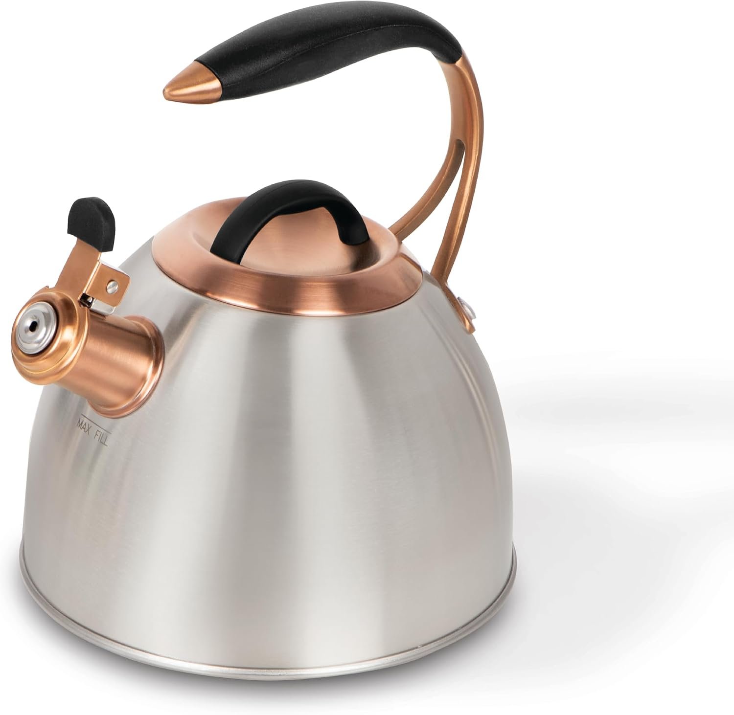 Cuisinart Stovetop Whistling Kettle, Stainless Steel, Bronze Accents, Cool Grip Handle (CTK-BZC) - Image 2