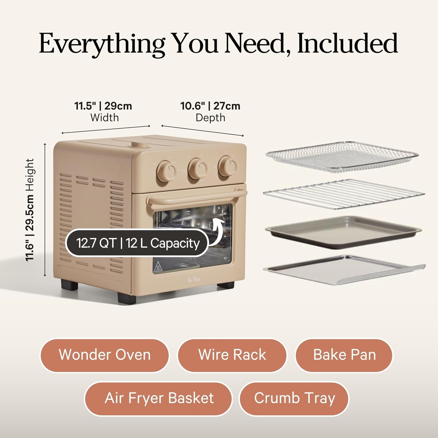 Our Place Wonder Oven | 6-in-1 Air Fryer & Toaster Oven with Steam Infusion | Compact, Countertop Friendly, Fast Preheat, Multifunctional | Air Fry, Toast, Roast, Bake, Reheat & Broil | Steam - Image 8
