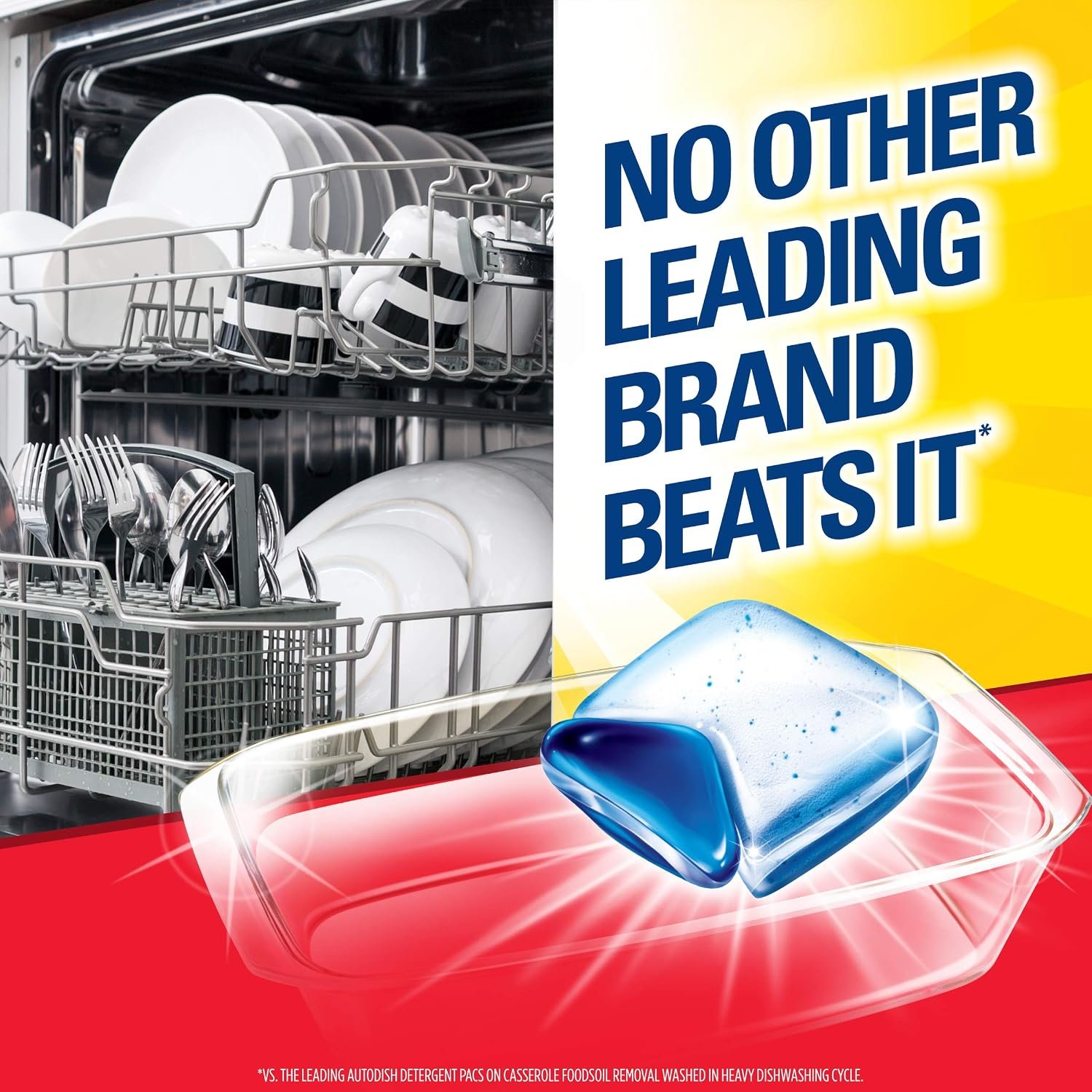 Sunlight Dishwasher Detergent, Advanced 48 Power Pacs, 696g - Image 3