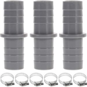 3sets Dishwasher Waste Pipe Connector and Drain Hose Adapter Extension Joint for Washing Machine and Dishwasher with Hose Clamps