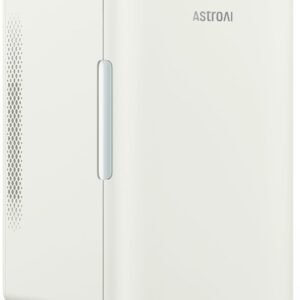 AstroAI 2.0Gen 6L/8Cans Mini Fridge, Cooler&Warmer, 110V AC/12V DC, Beige | Compact small fridge, portable for bedroom, car, office & dorms, for makeup skincare use fridge small