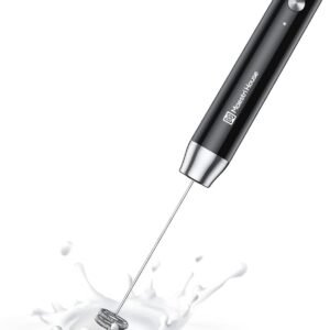Maestri House LunaFro Lite Rechargeable Milk Frother,Detachable Whisk | 5500RPM&8000RPM 2 Speed Motor, 1200mAh lithium battery, frother Handheld for Lattes, Cappuccino & Powdered Drinks,No Stand