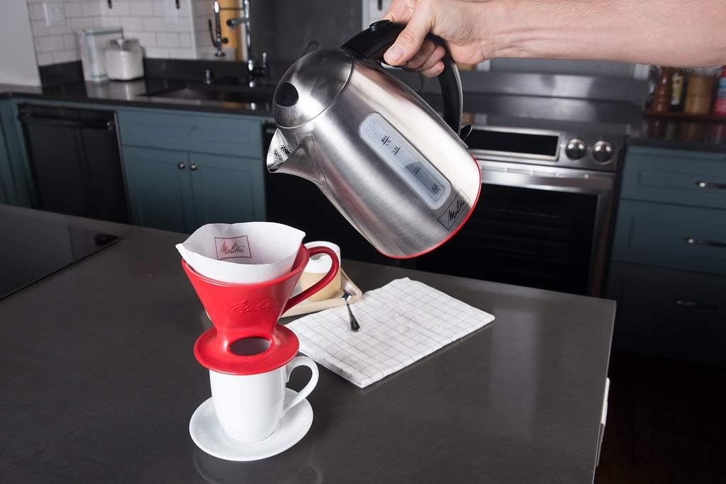 Melitta 640820 Heritage Series 1-Cup Red Plastic Pour-Over Cone Coffee Maker, Red - Image 5
